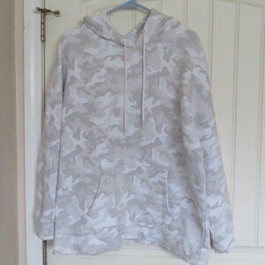Lazypants White Camo Hoodie Sweatshirt Size Large nwot (K790)